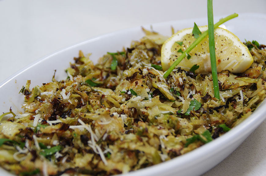 house salad with lemon mint dressing